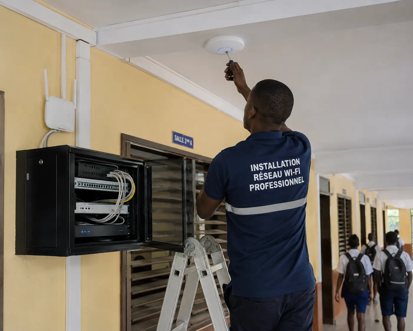 Installation Wi-Fi professionnelle dans un établissement scolaire au Cameroun